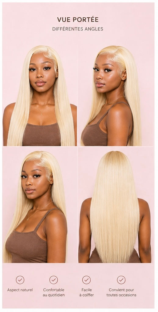 Perruque Blonde Lisse