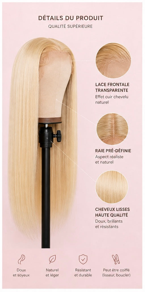 Perruque Blonde Lisse