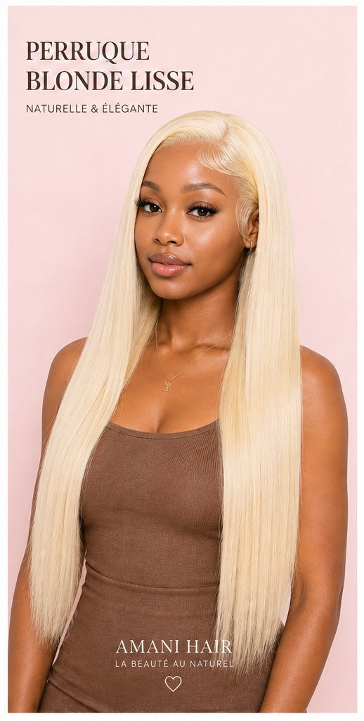 Perruque Blonde Lisse