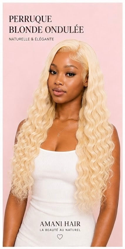 Perruque Blonde Ondulée